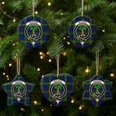 McEwan Modern Tartan Crest Christmas Ceramic Ornament